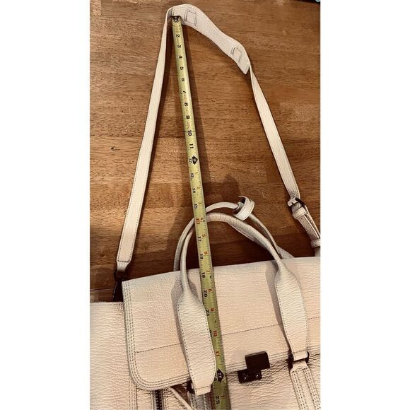 3.1 Phillip Lim Pashli Blush Zipper Leather Tote Satchel Crossbody Beautiful - Picture 14 of 14